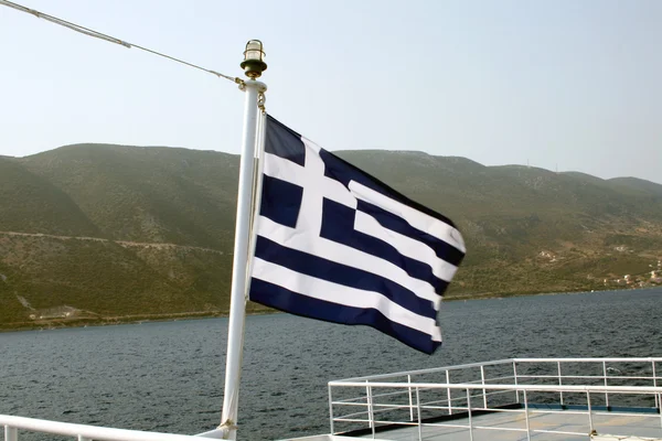 Bandeira nacional da Grécia — Fotografia de Stock