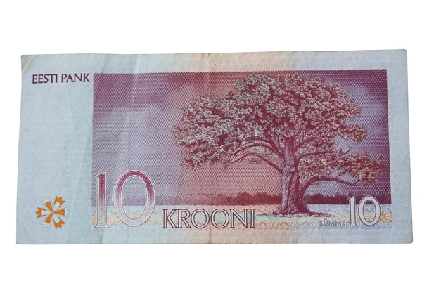 Estnische 10-Kronen-Banknote — Stockfoto