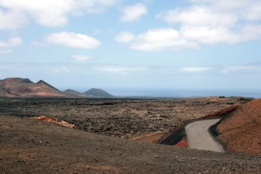 lanzarote adasının peyzaj