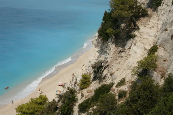 Praia na ilha de Lefkada — Fotografia de Stock