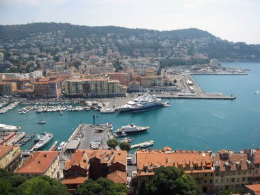 View on Nice harbor clipart