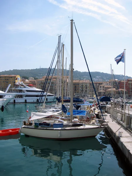 Yates en el puerto de Niza — Foto de Stock