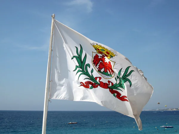 Bandeira da cidade de Nice, França — Fotografia de Stock