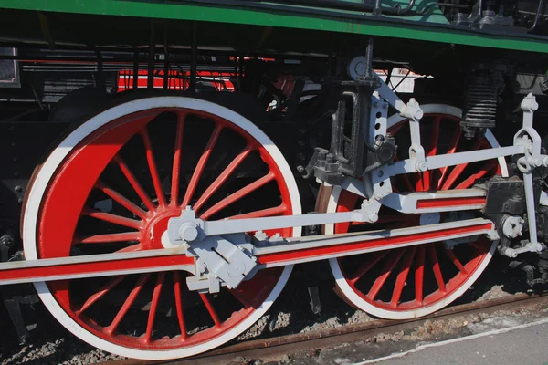 Ruote della locomotiva — Foto Stock