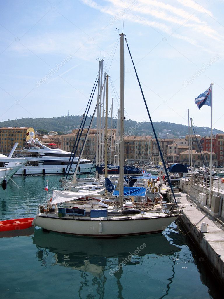 Yachts in the harbor of Nice
