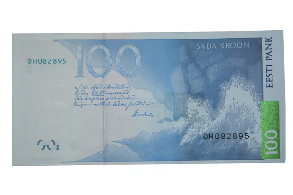 Estonský bankovka 100 krones — Stock fotografie
