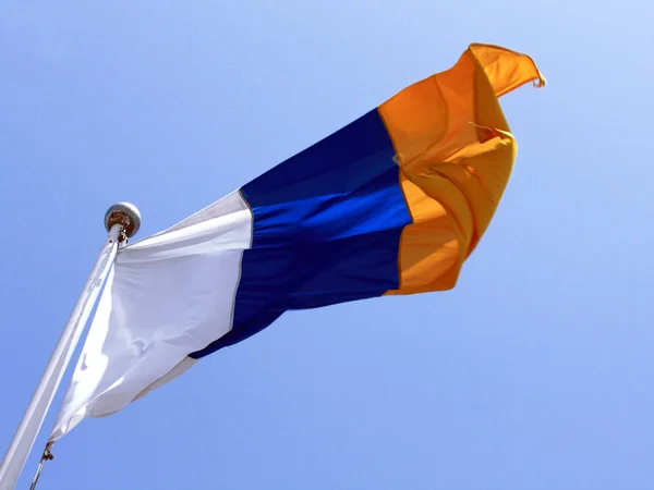 Flagga på Kanarieöarna — Stockfoto