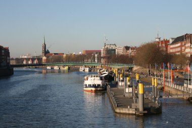 Panorama Of Weser River clipart