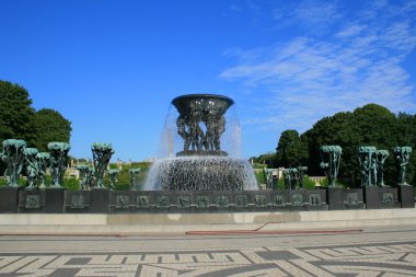 Fountain in Vigeland park clipart