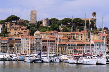 Cannes, Fortress and Harbor clipart