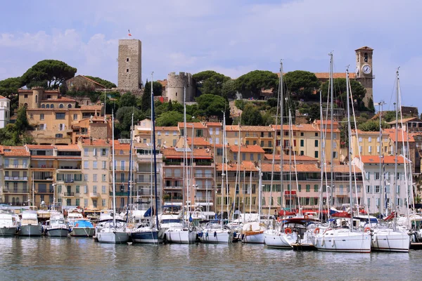 Cannes, kale ve liman — Stok fotoğraf