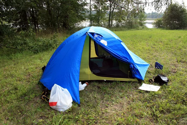 stock image Tent On The Lake Shore