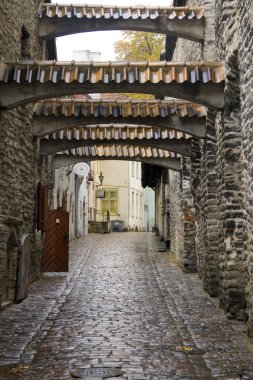 Street in medieval Tallinn clipart