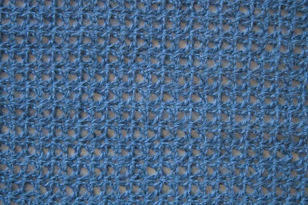 Blue knitted fabric — Stock Photo, Image