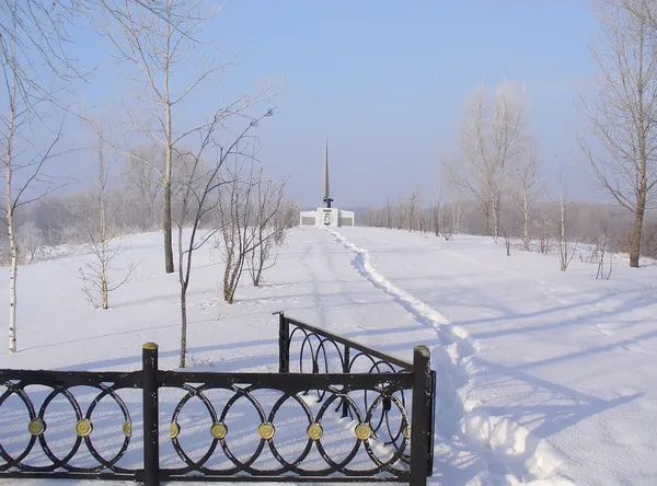 冬季城市景观 — 图库照片