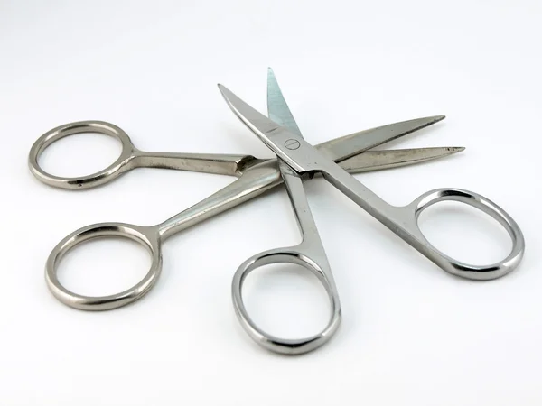 Dwa nożyczki do manicure — Zdjęcie stockowe