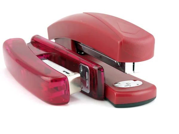 Two pink staplers — Stock Photo, Image
