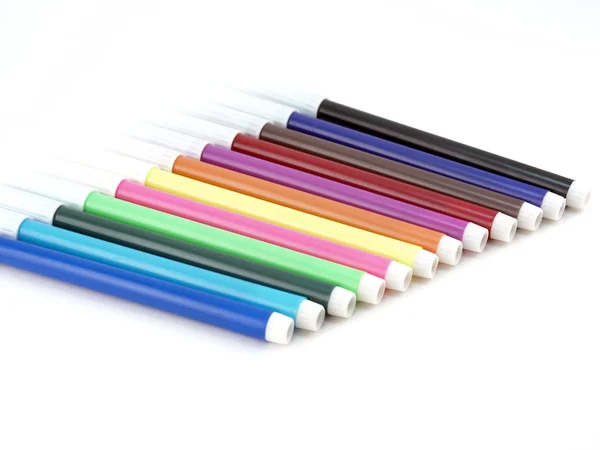 Набір кольорових фетрових ручок — стокове фото