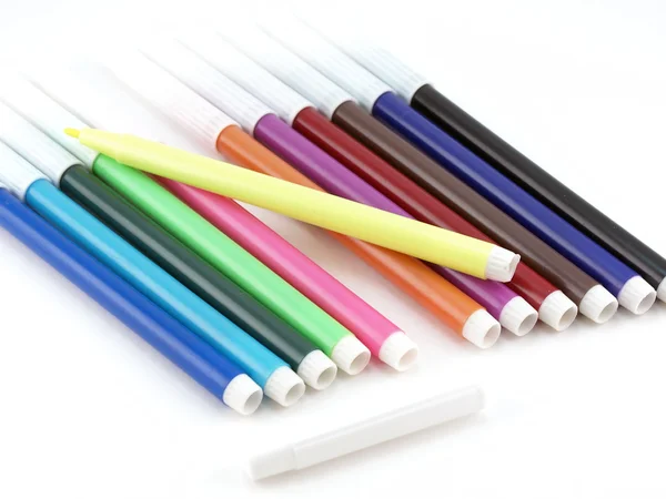 Набір кольорових фетрових ручок — стокове фото