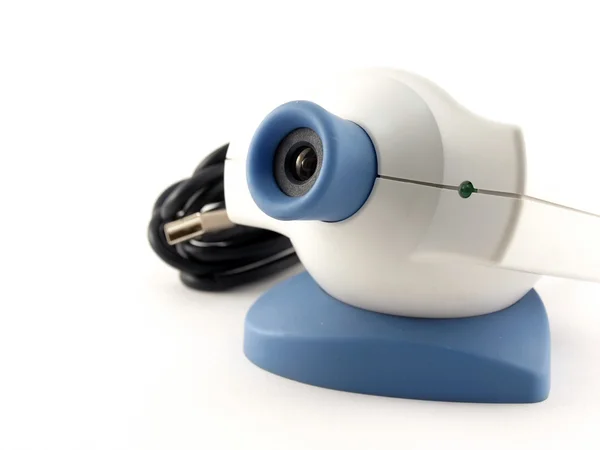 Веб-камера с синим отдыхом — стоковое фото