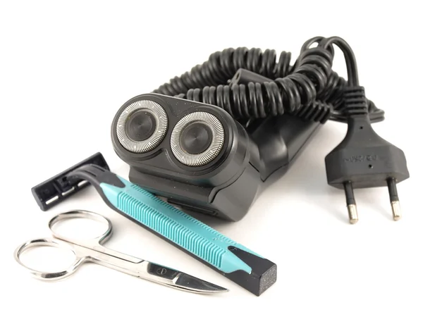 Old shavers and scissors — Stock Photo, Image