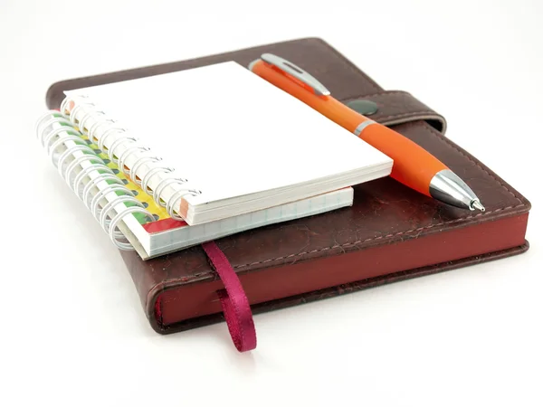 Cuadernos y bolígrafo — Foto de Stock