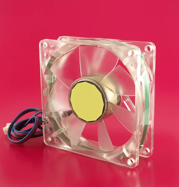 Fan on pink background — Stock Photo, Image