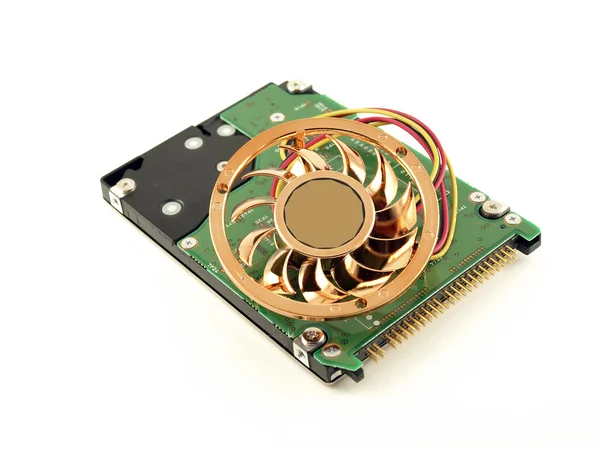 Fan and hard drive for computer — Stock Photo, Image