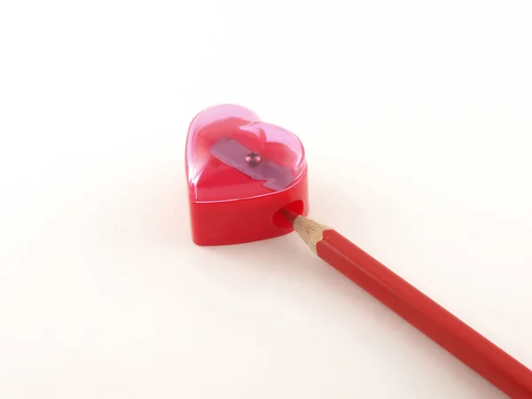 Ołówek i narzędzie do ostrzenia — Zdjęcie stockowe