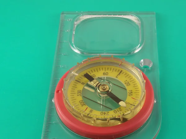 Kompass med linjal — Stockfoto