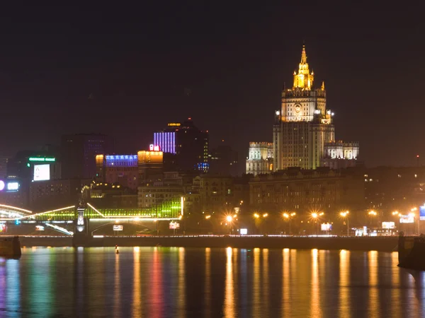 stock image Moscow at night