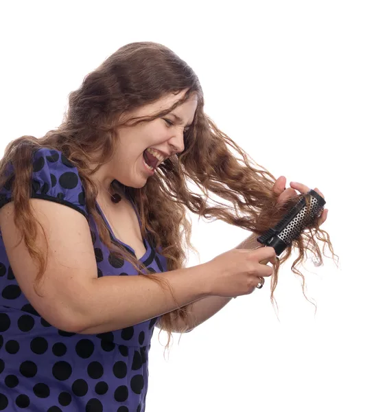 Weibliche lange Haare — Stockfoto