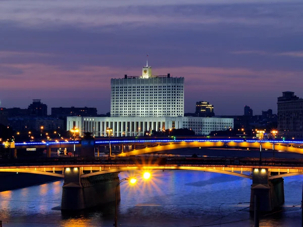 Nacht Moskou Rechtenvrije Stockfoto's