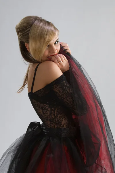 透明なドレスで美しい少女 — Stock fotografie