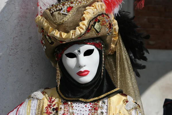 Eine der Masken im venezianischen Karneval — Stockfoto