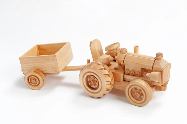 Wooden tractor — Stock Photo, Image