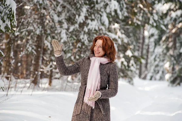 stock image Woman in forest