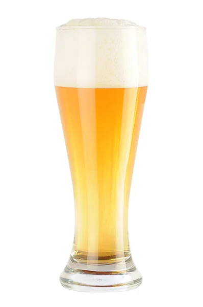 Glass of light beer — Stock Photo, Image