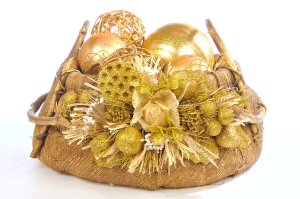 Isolated christmas basket — Stock Photo, Image
