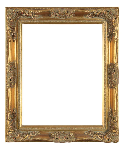 Geïsoleerde decoratief bronzen frame Rechtenvrije Stockfoto's