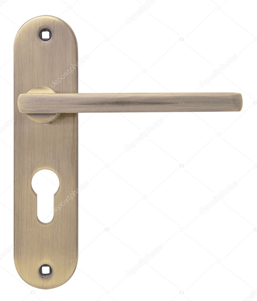 The door handle on plate