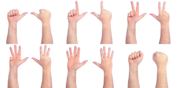 Male hands counting — Stock Photo, Image