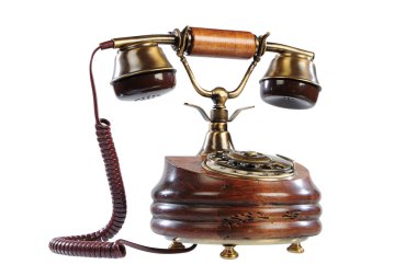 Isolated old-fashioned phone clipart