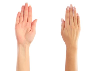 Female hands counting clipart