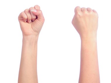 Female hands counting - fist clipart