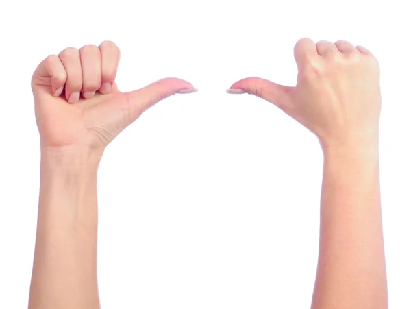 女性の手をカウント — ストック写真