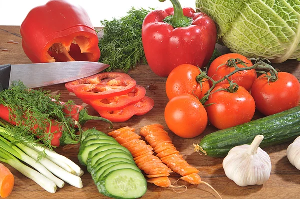 stock image Cutting of vegetables