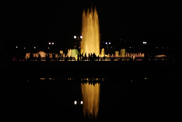 Fontanna na nocy — Zdjęcie stockowe