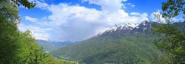 Ridge Aibga and main ridge of Caucasus — стокове фото