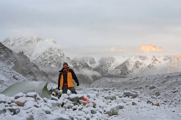Утро альпиниста — стоковое фото